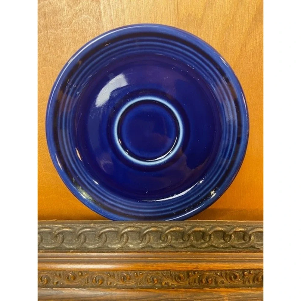 Fiesta Cobalt Blue Saucers Homer Laughlin China Co Set of 5 7/8